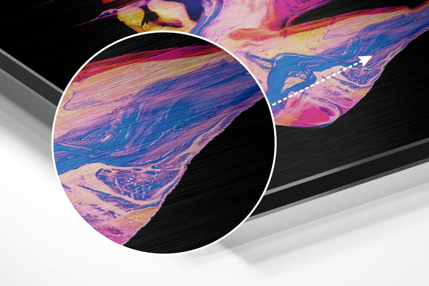 Dance of Colors Brushed Aluminium Dibond Wall Art