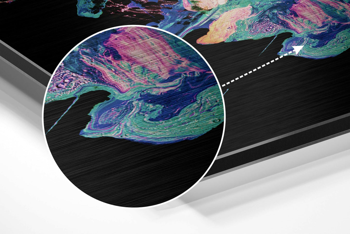 Dance of Colors Brushed Aluminium Dibond Wall Art