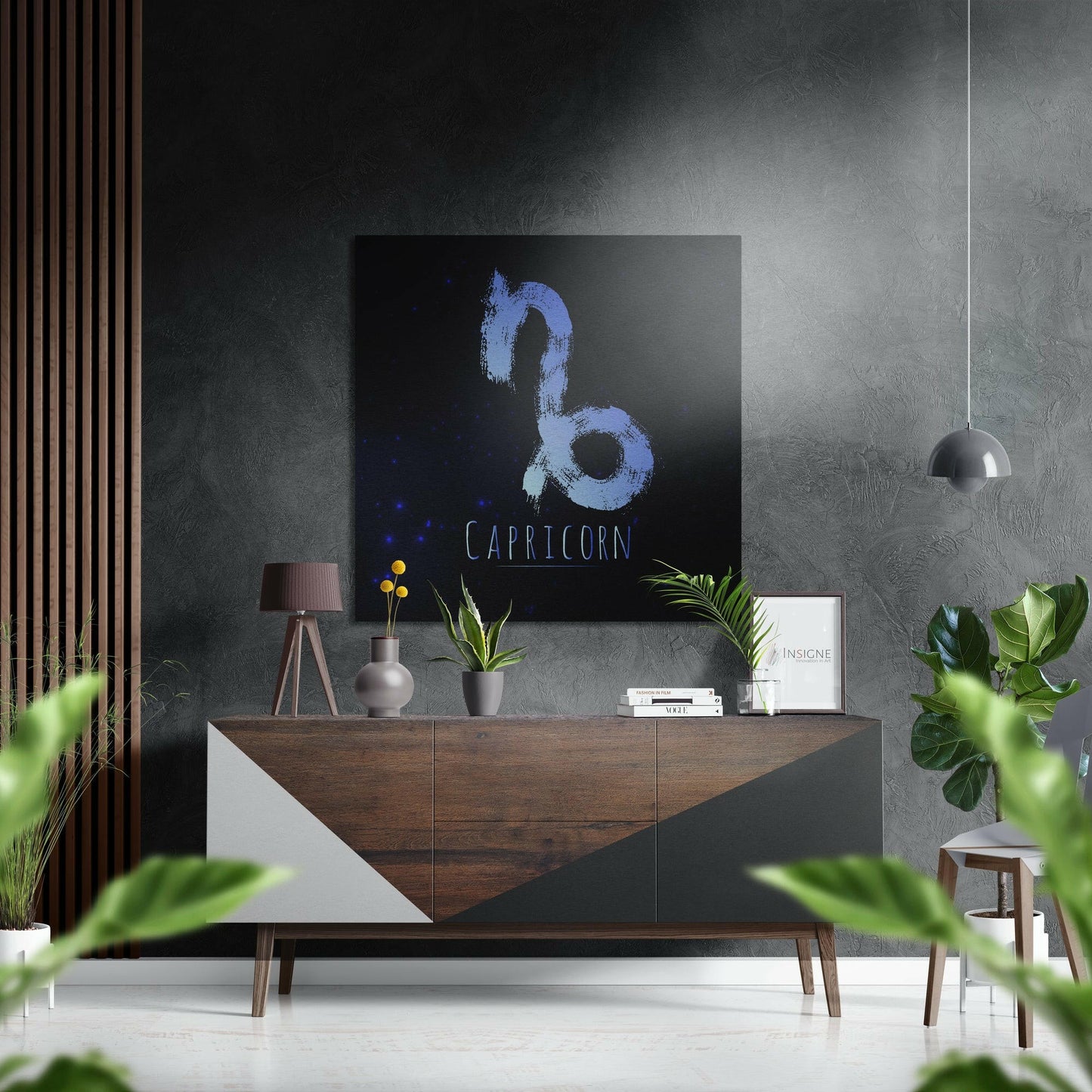 Capricorn Brushed Aluminium Dibond Wall Art