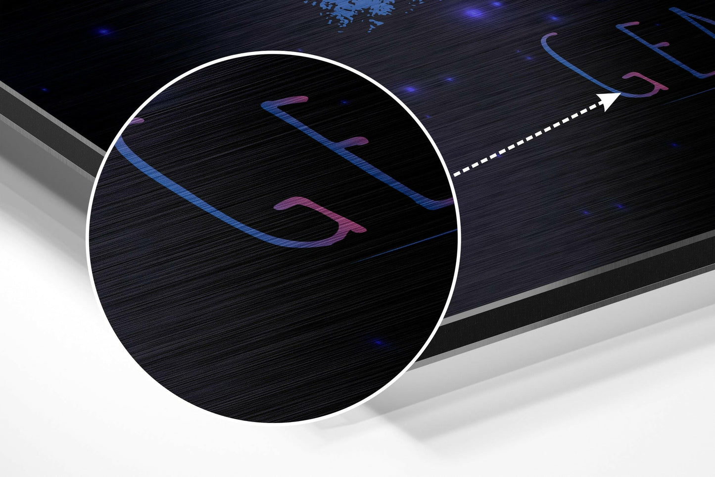 Gemini Brushed Aluminium Dibond Wall Art