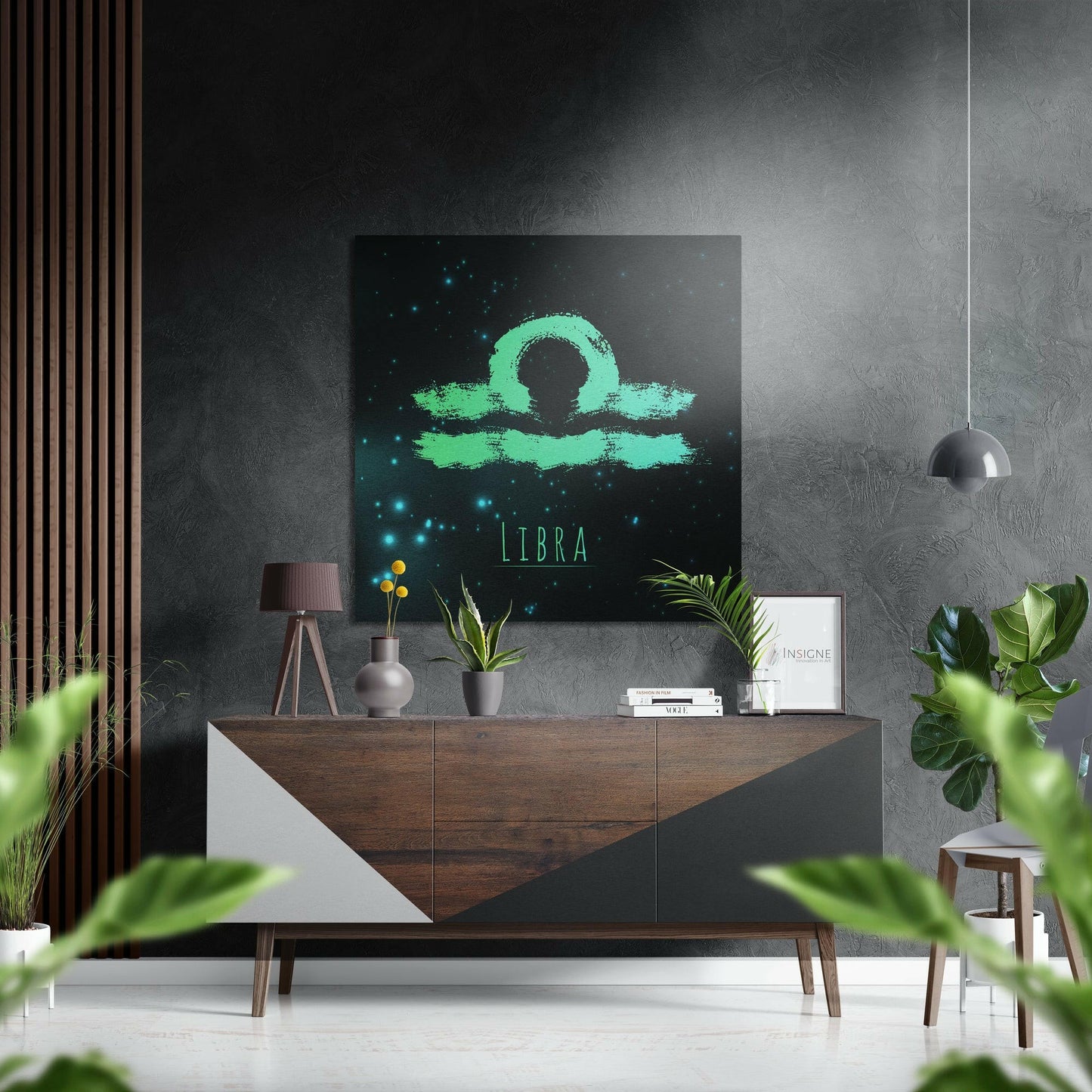 Libra Brushed Aluminium Dibond Wall Art