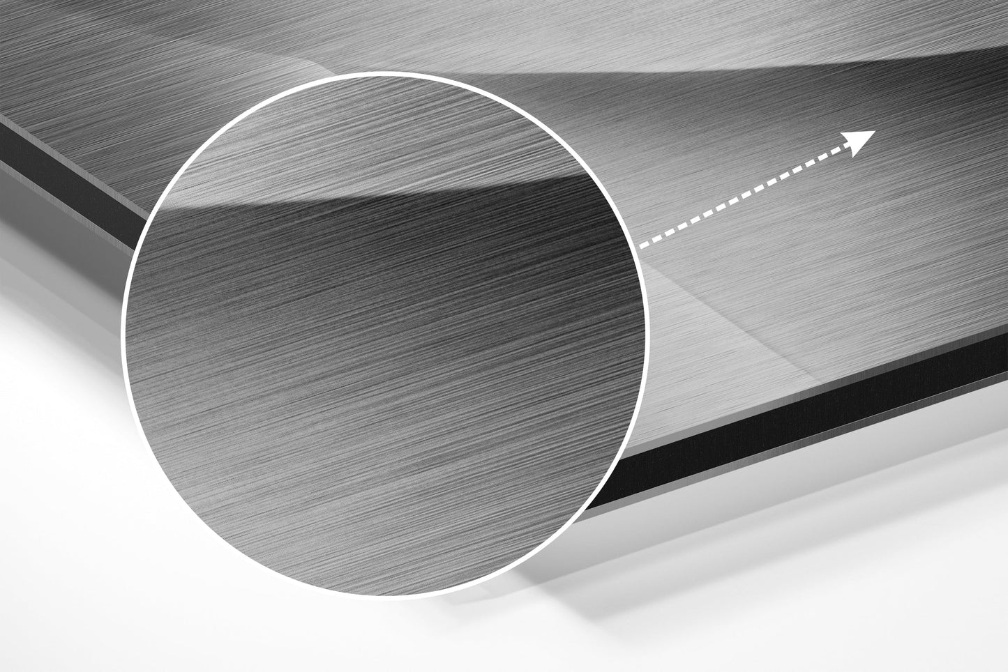 Lips Brushed Aluminium Dibond Wall Art
