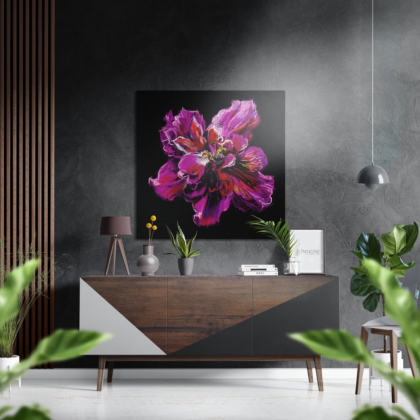 Flower Brushed Aluminium Dibond Wall Art