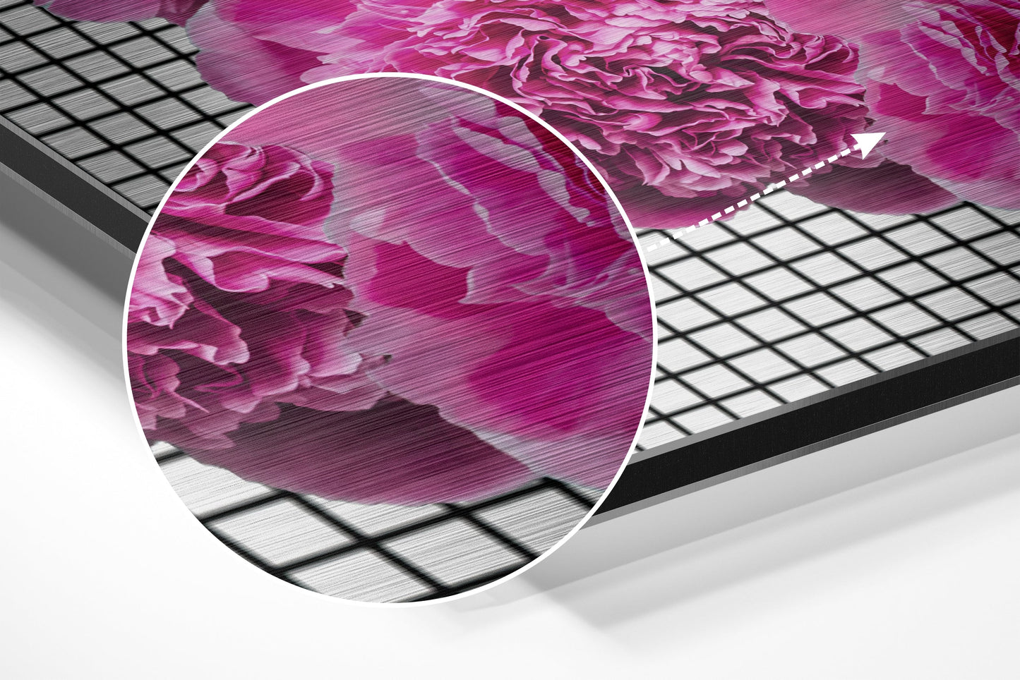 Lips Brushed Aluminium Dibond Wall Art