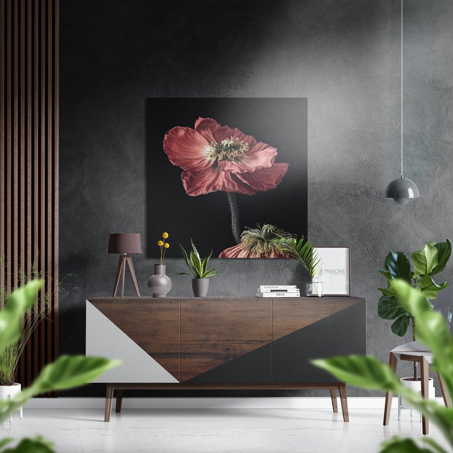 Flower Brushed Aluminium Dibond Wall Art