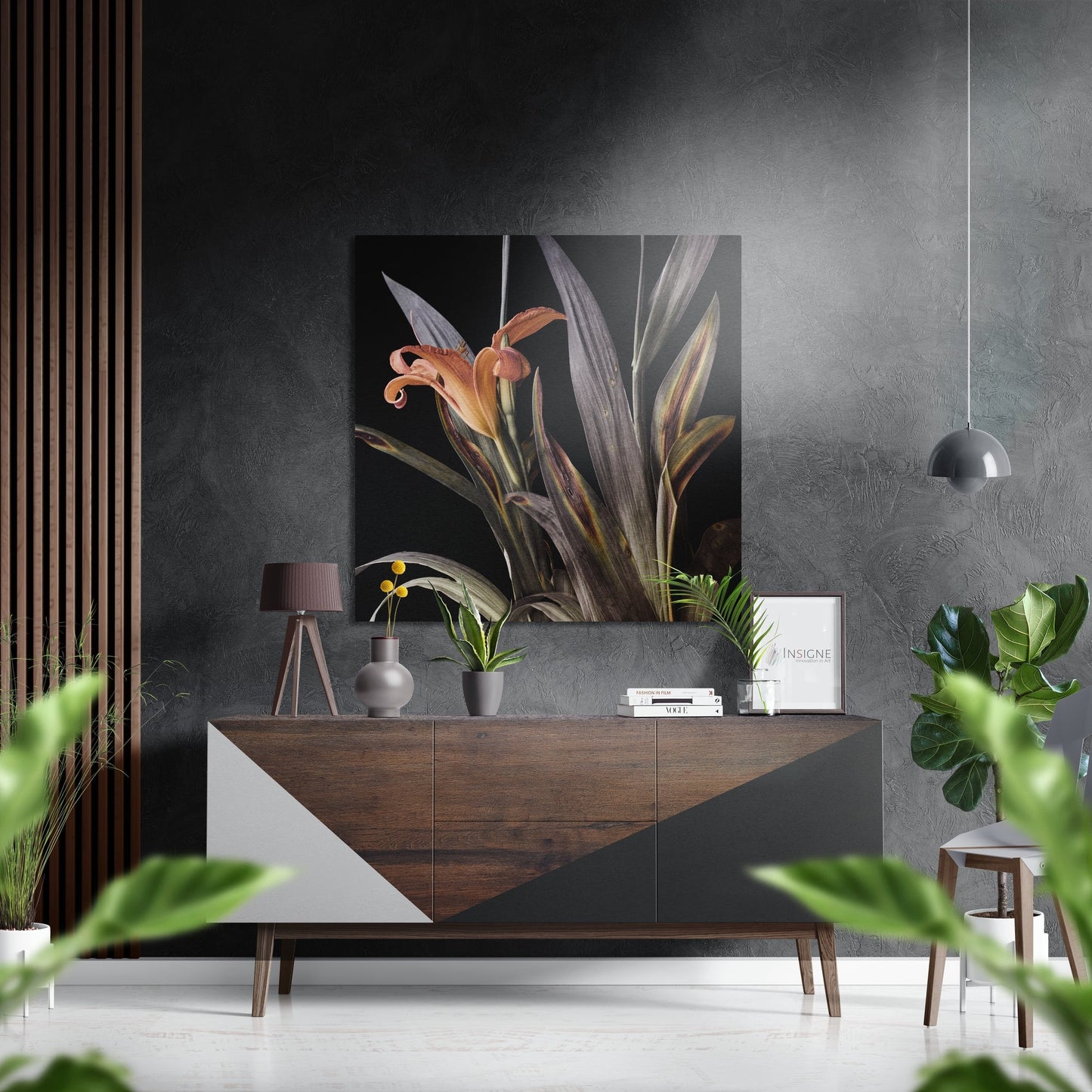 Lillium Brushed Aluminium Dibond Wall Art