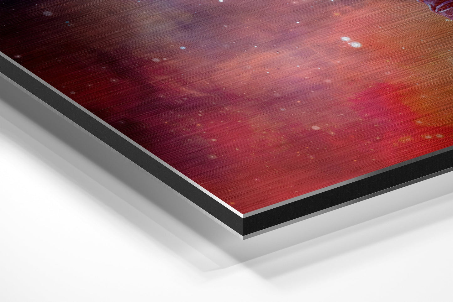 Fly in Space Brushed Aluminium Dibond Wall Art
