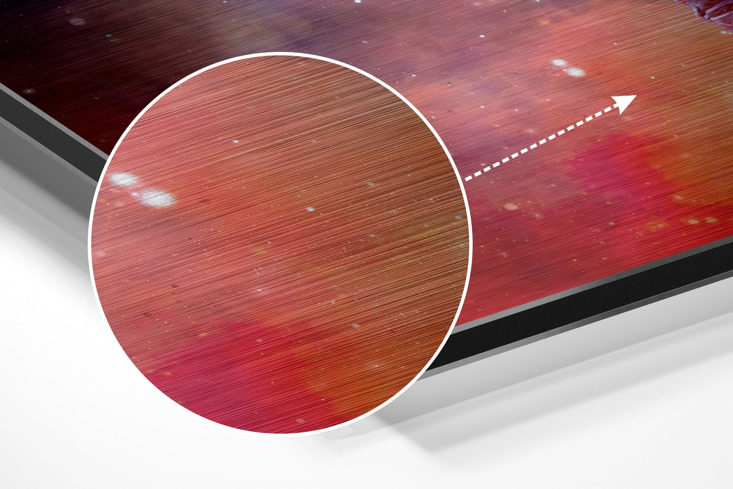Fly in Space Brushed Aluminium Dibond Wall Art