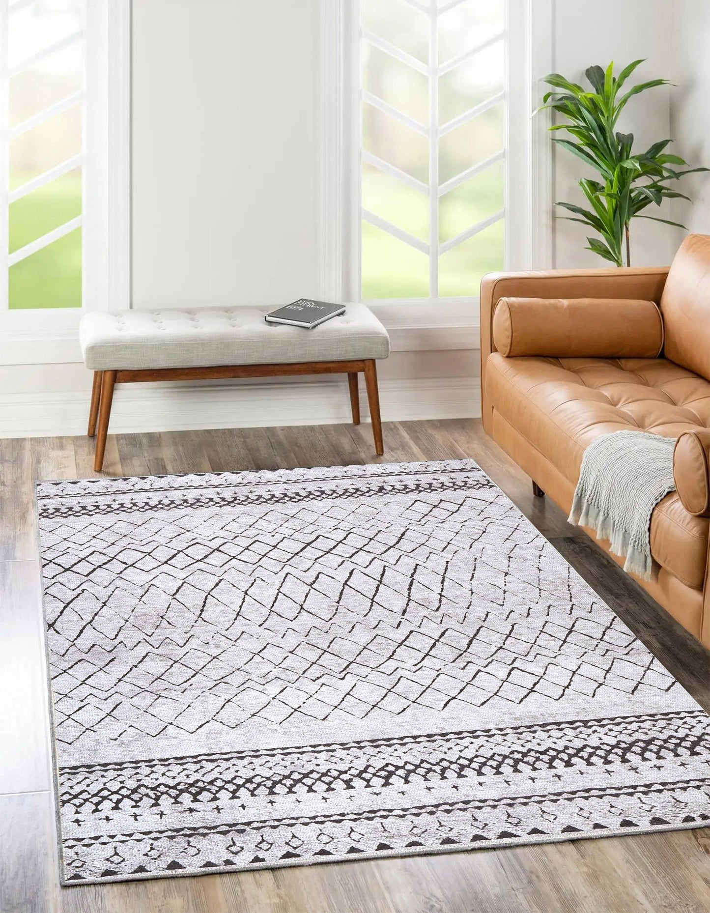Alma Scandi Moroccan in Silver Rug-3