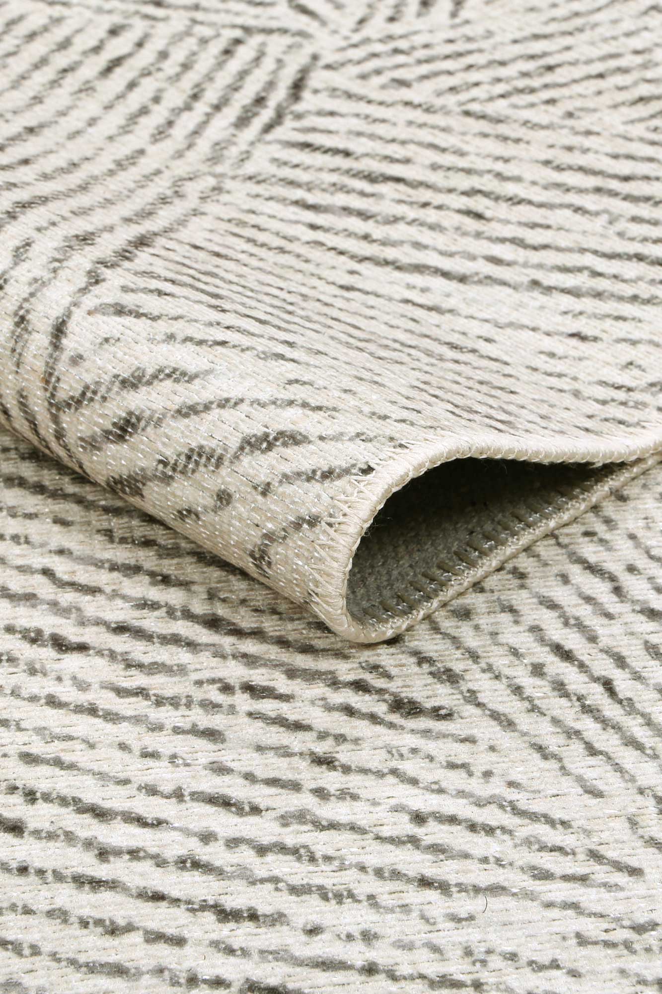 Alpine Neutral Geometric in Black : Runner Rug-4