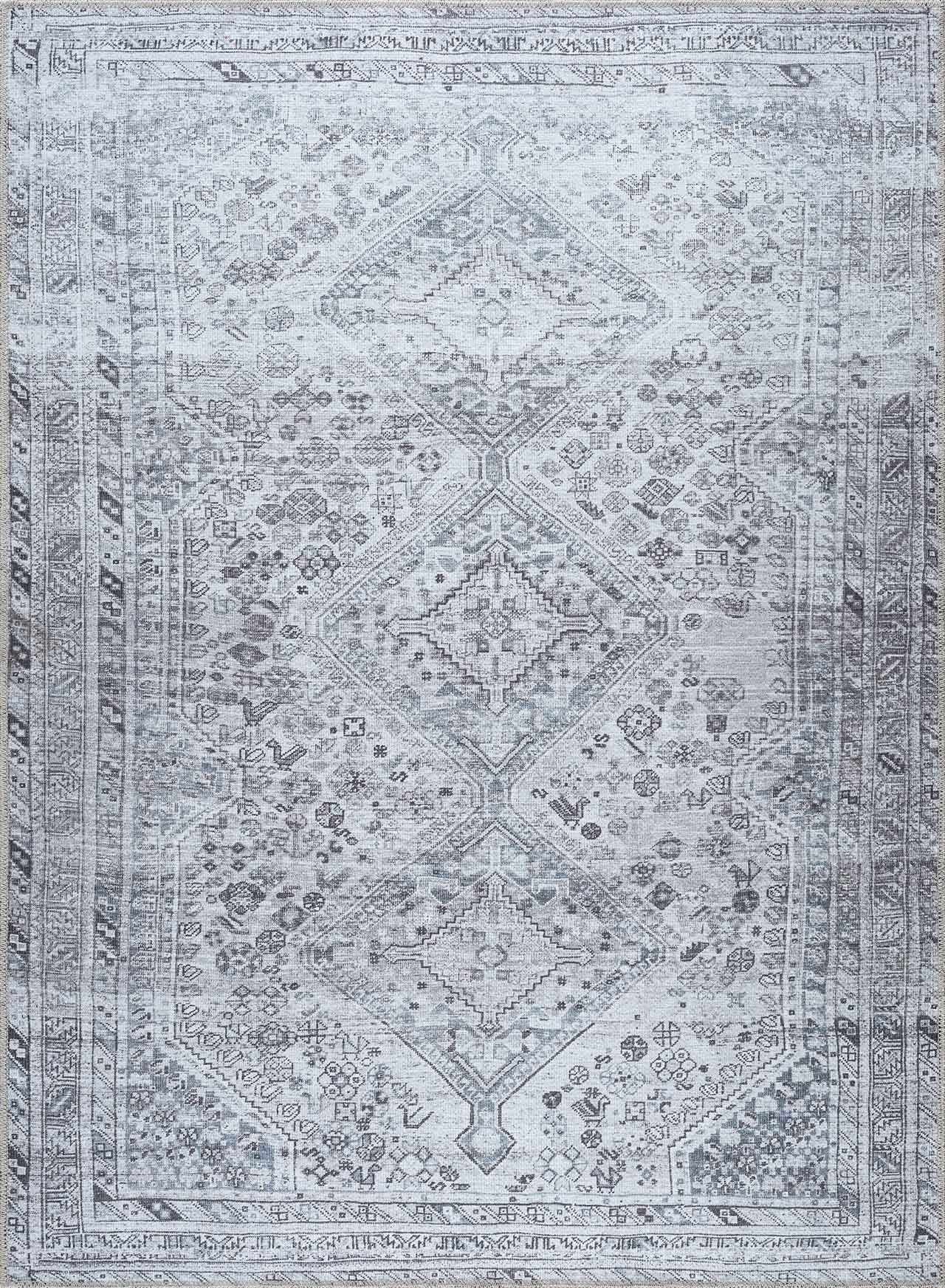 Barny Gray Denim Washable Rug-1