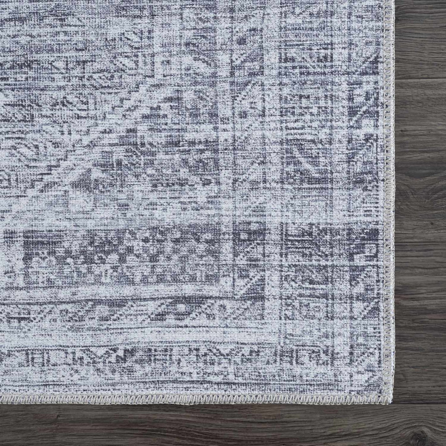 Barny Gray Blue Washable Rug-4