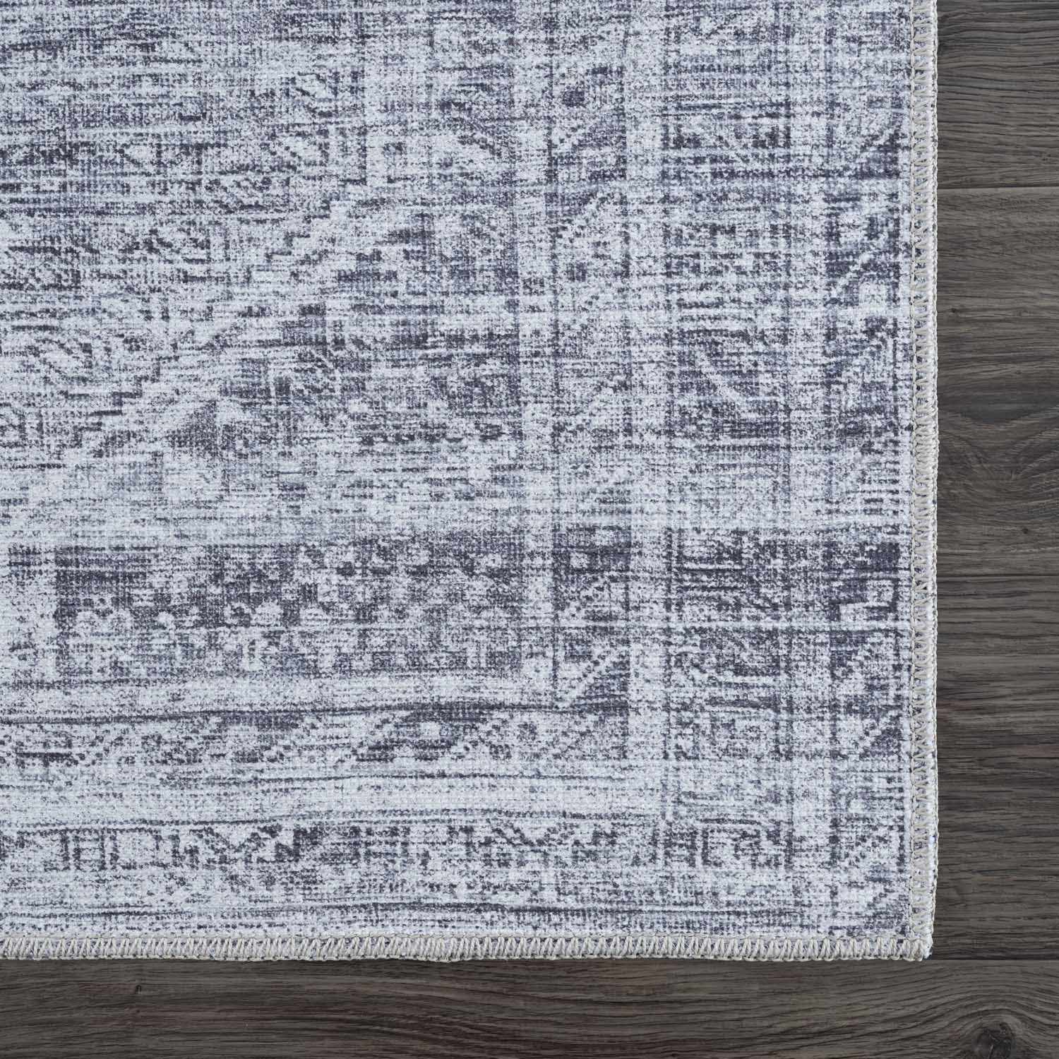 Barny Gray Blue Washable Rug-4
