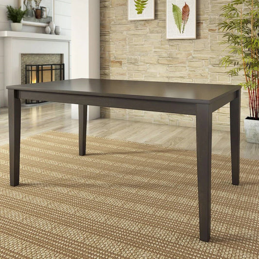 Classic 36 x 60 inch Farmhouse Dining Table in Antique Black Wood Finish-0