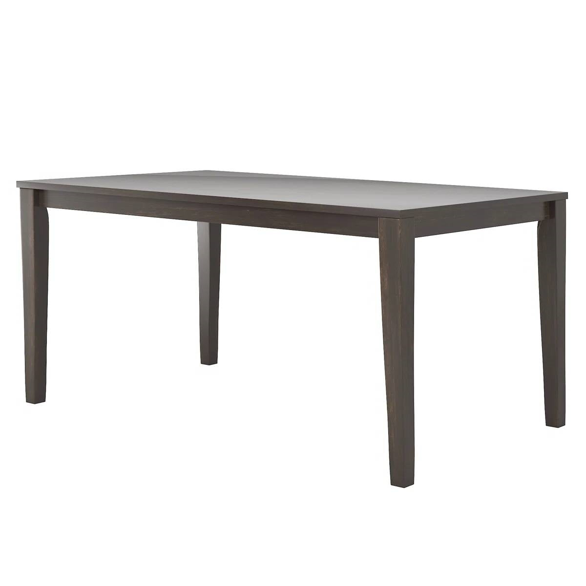 Classic 36 x 60 inch Farmhouse Dining Table in Antique Black Wood Finish-1