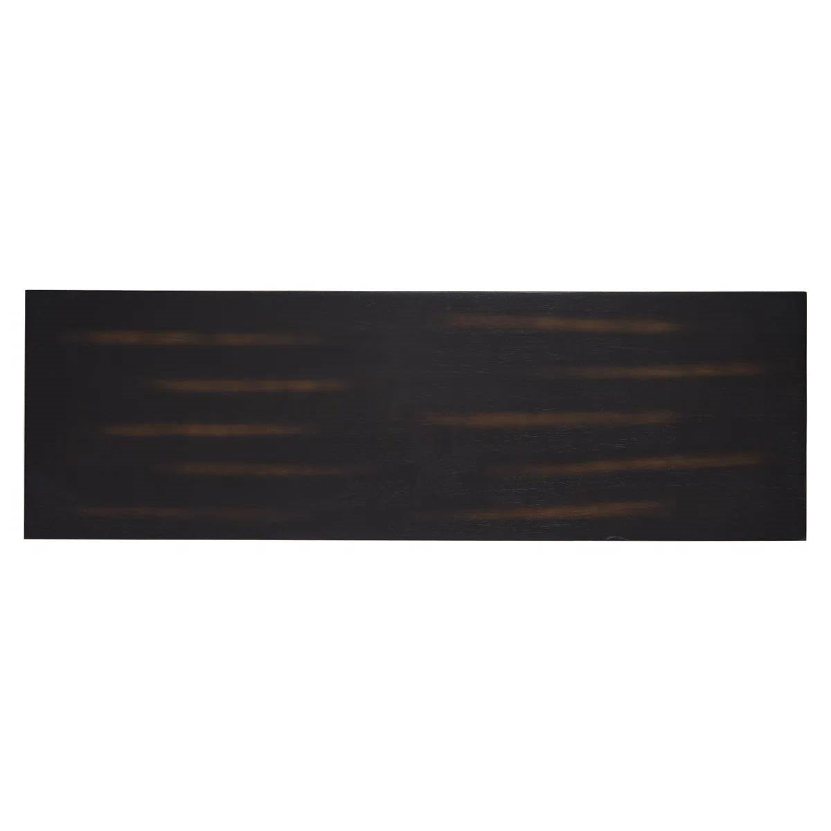Classic 36 x 60 inch Farmhouse Dining Table in Antique Black Wood Finish-3