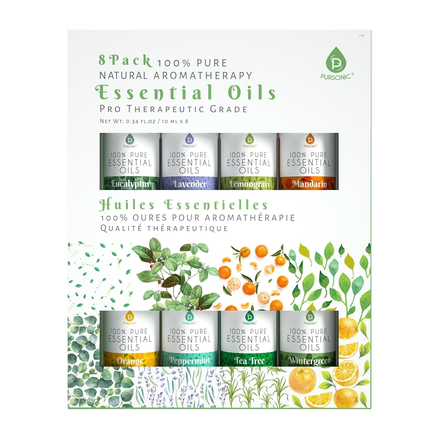 8 pack of 100% Pure Essential Aromatherapy Oils-1