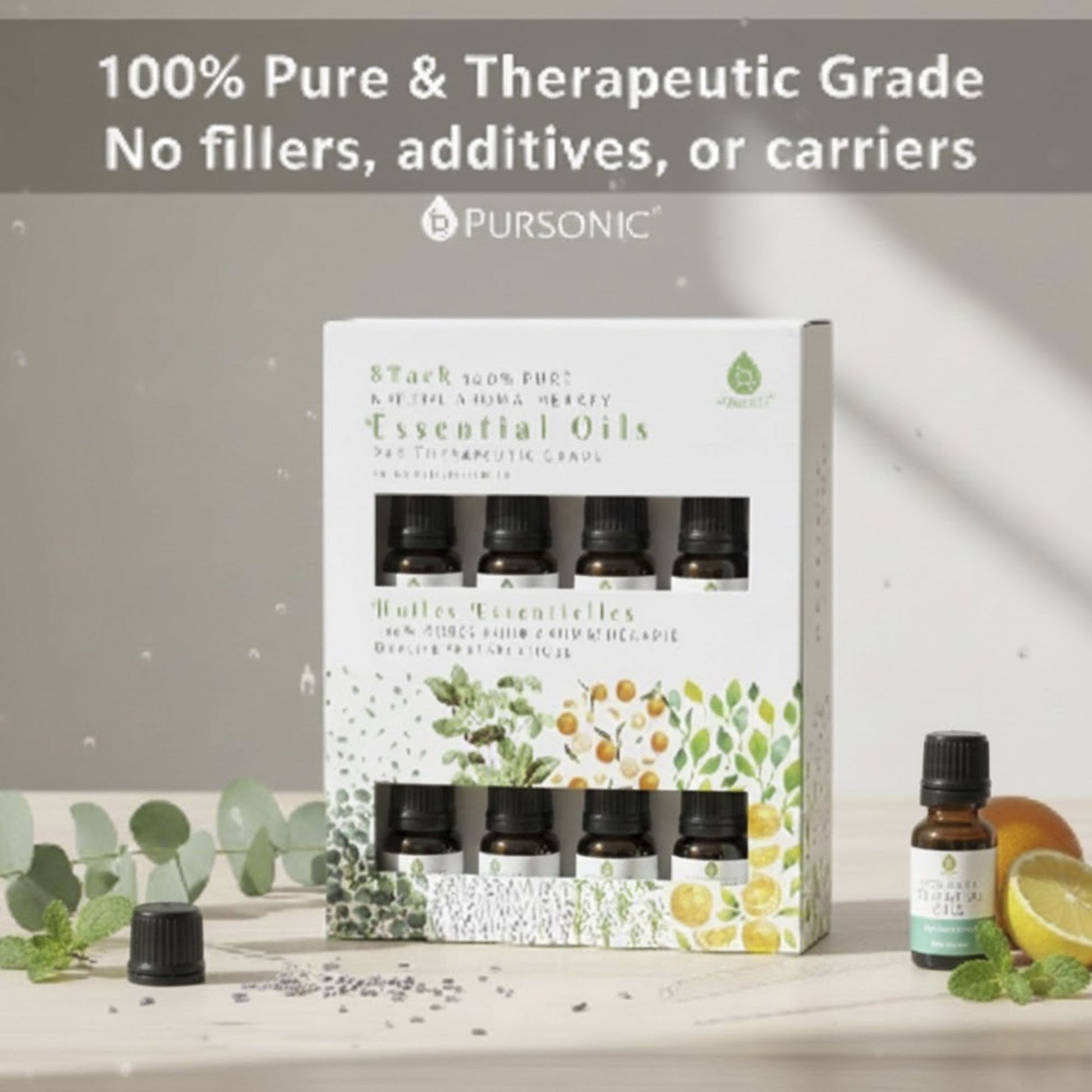 8 pack of 100% Pure Essential Aromatherapy Oils-2