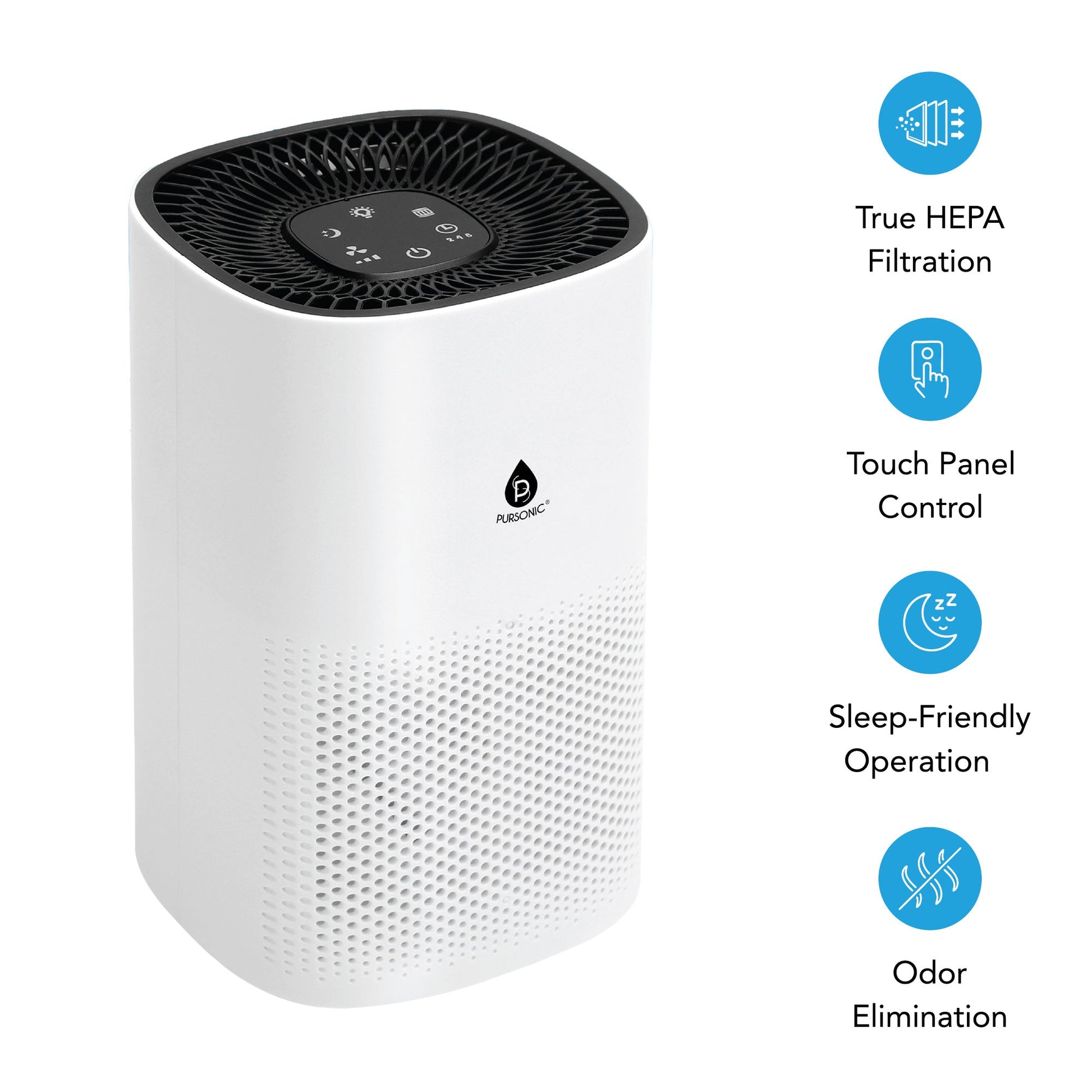 Pursonic Purify & Relax Home Wellness Bundle - True HEPA Air Purifier & 6 Pack of 100% Pure Essential Oils Blends-2