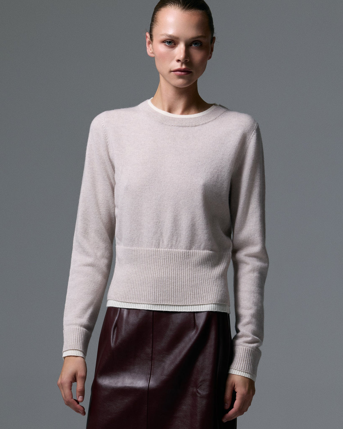Tove Layered Cashmere Crewneck