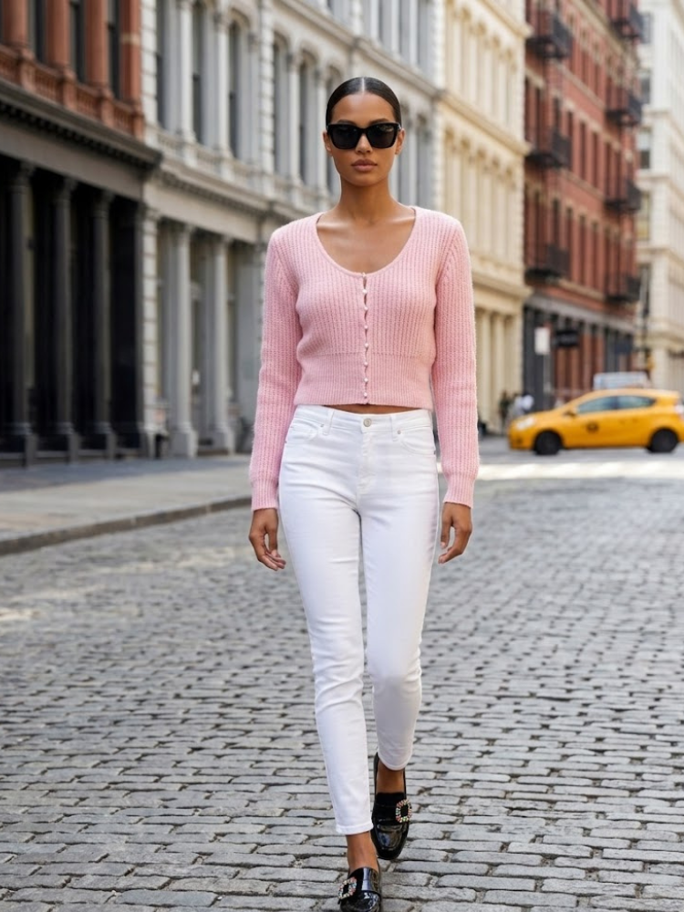 ASTOR Women's Pearl Button Cardigan Prêt-à-Porter BYMANYC ® New York-0