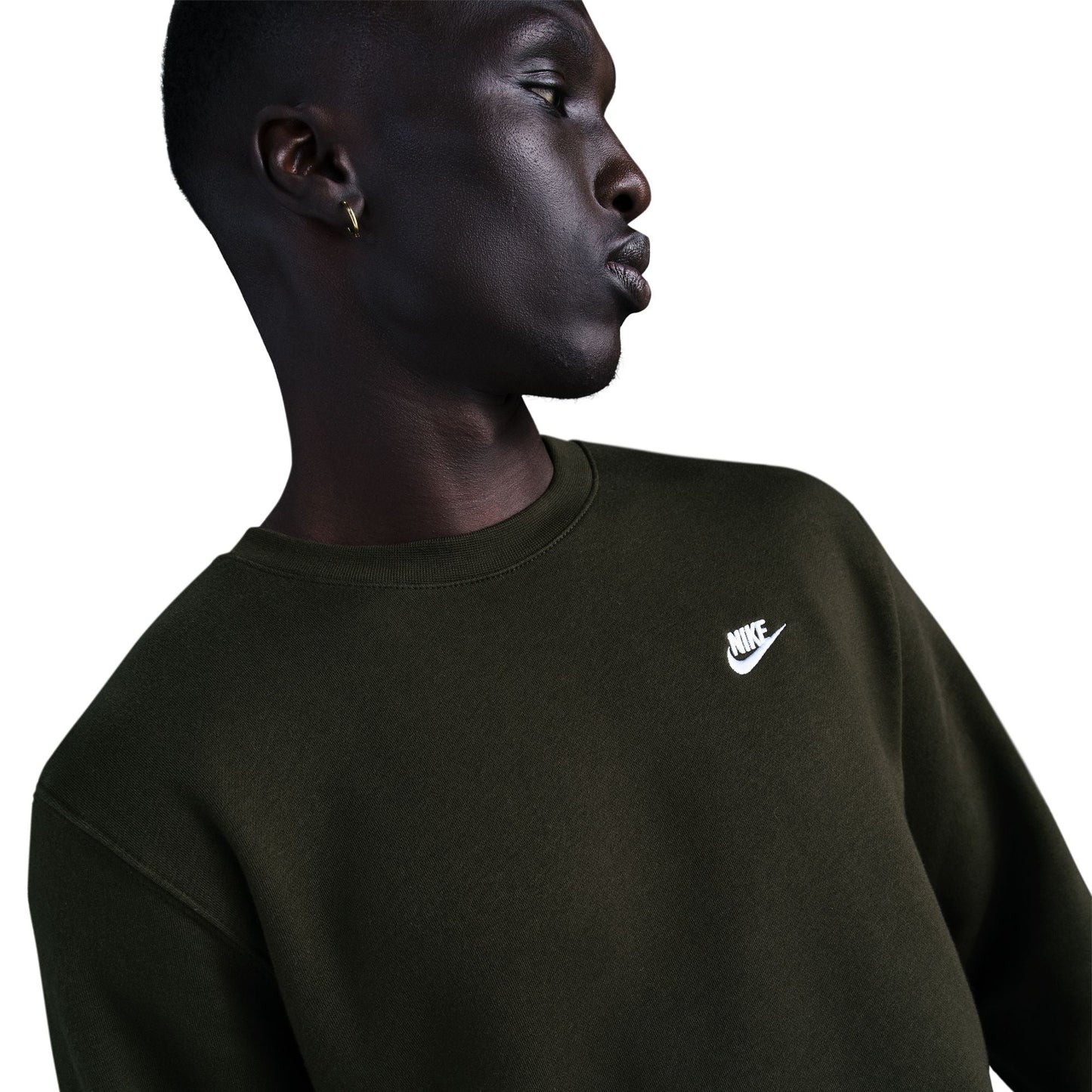 Nike Mens Club Fleece Crewneck - Sequoia