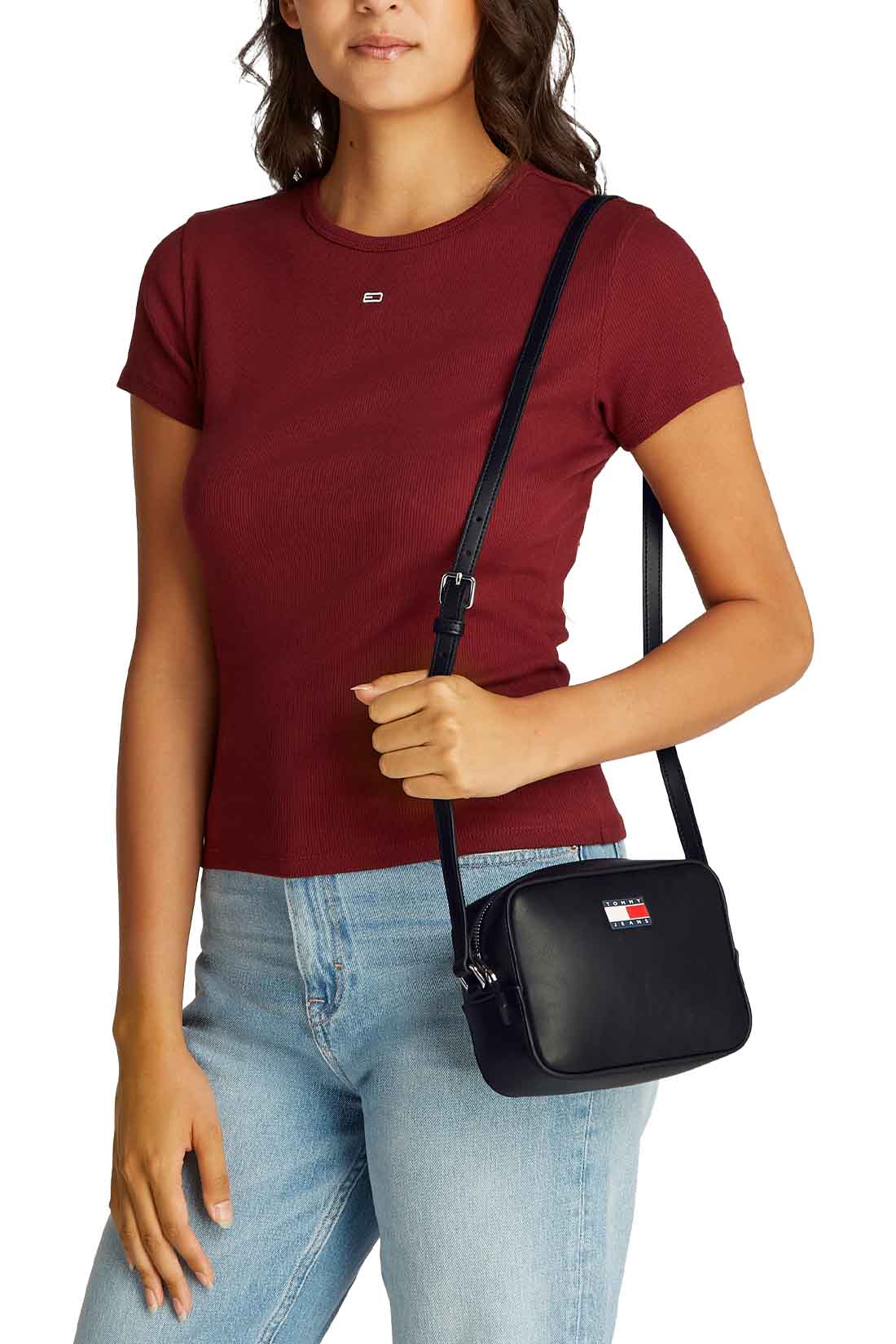 TOMMY JEANS - Women's faux-leather shoulder bag with logo-3