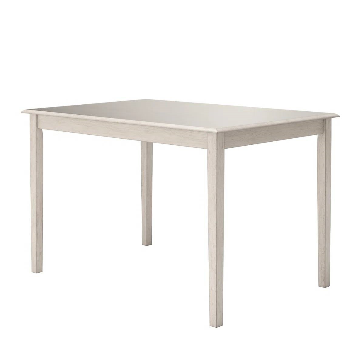 Farmhouse 32 x 48 inch Dining Table in Antique White Wood Finish-1