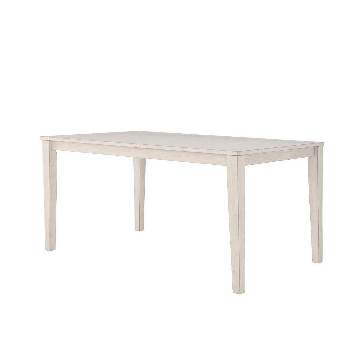 Farmhouse 36 x 60 inch Rectangular Dining Table in Antique White Wood Finish-1