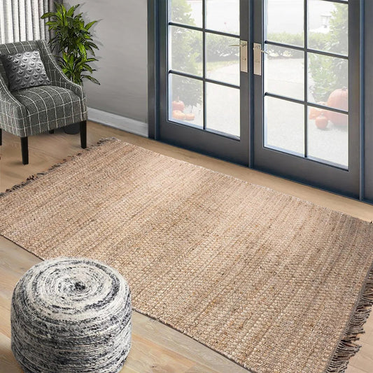 Multi Size Hand Woven Flat Weave 100% Jute Ineas Traditional Oriental Area Rug-0