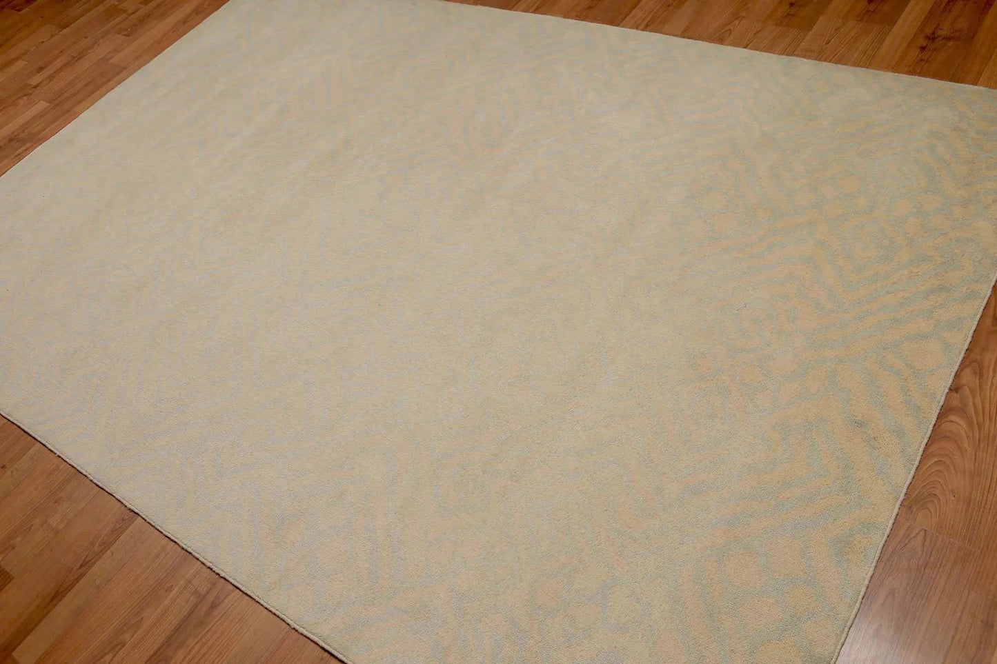 6' x 9' Hand Knotted Abstract 100% Wool Area rug Aqua-1