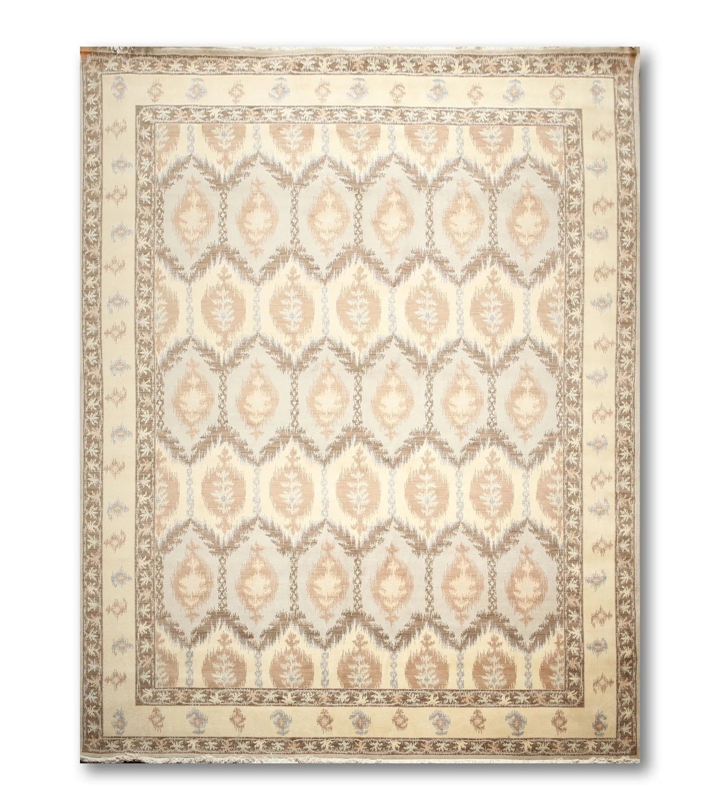 9' x 12' Hand knotted Wool Traditional Oriental Area Rug full pile 9x12 Beige-0
