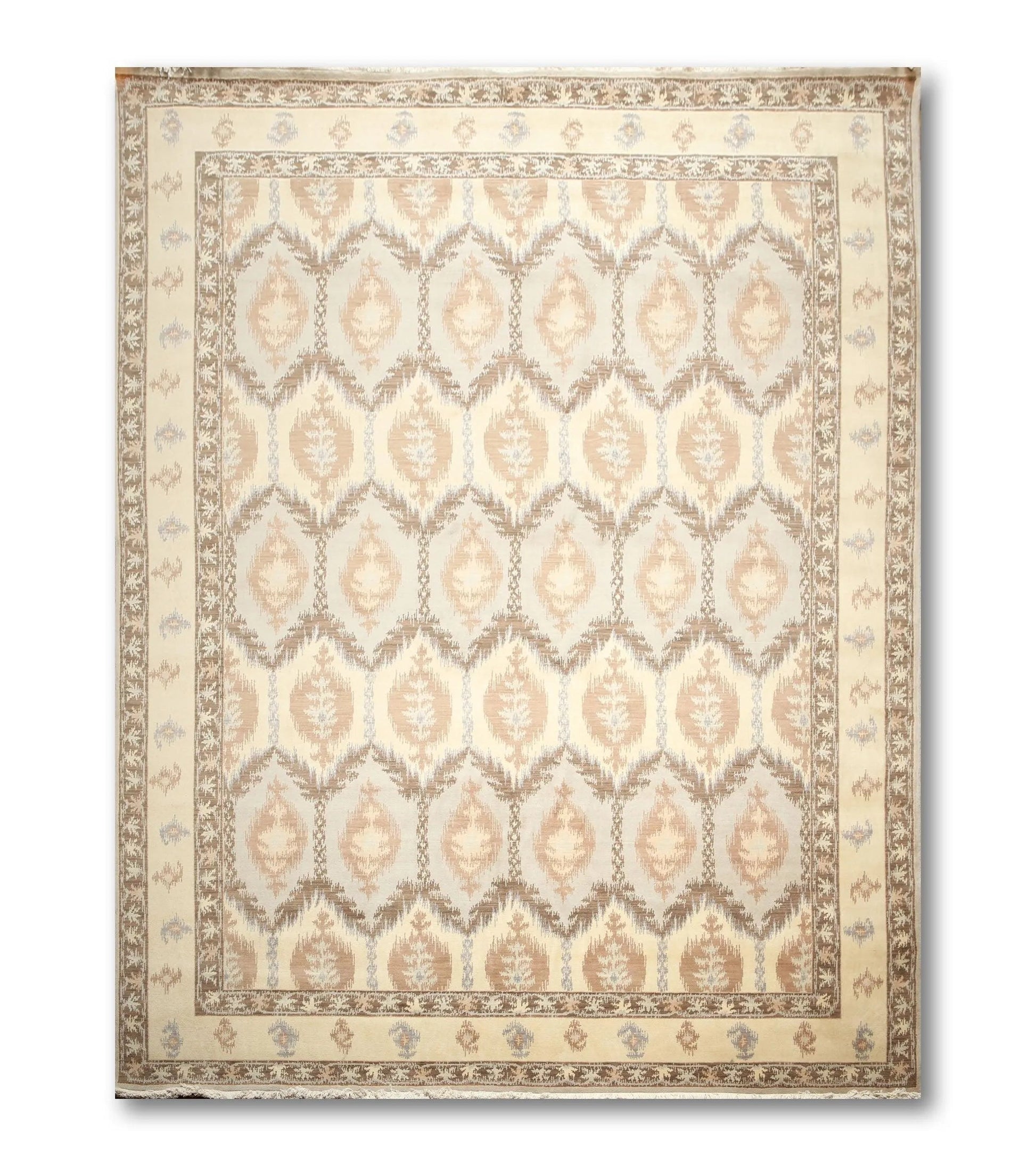 9' x 12' Hand knotted Wool Traditional Oriental Area Rug full pile 9x12 Beige-0