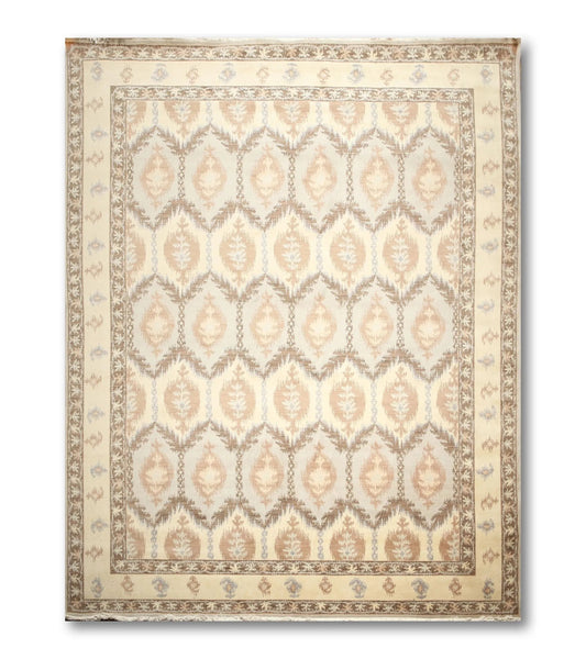 9' x 12' Hand knotted Wool Traditional Oriental Area Rug full pile 9x12 Beige-0