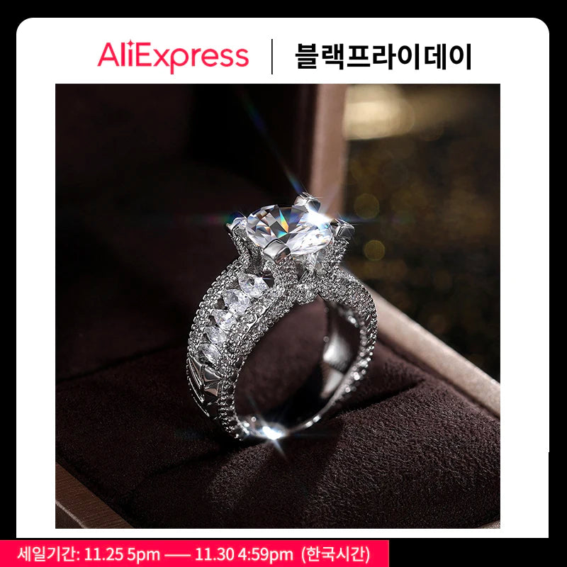 HOYON Sterling Silver 925 Jewelry Natural Moissanite style Ring Cushion Zirconia Anillos Tension Setting Square Gemstone Ring