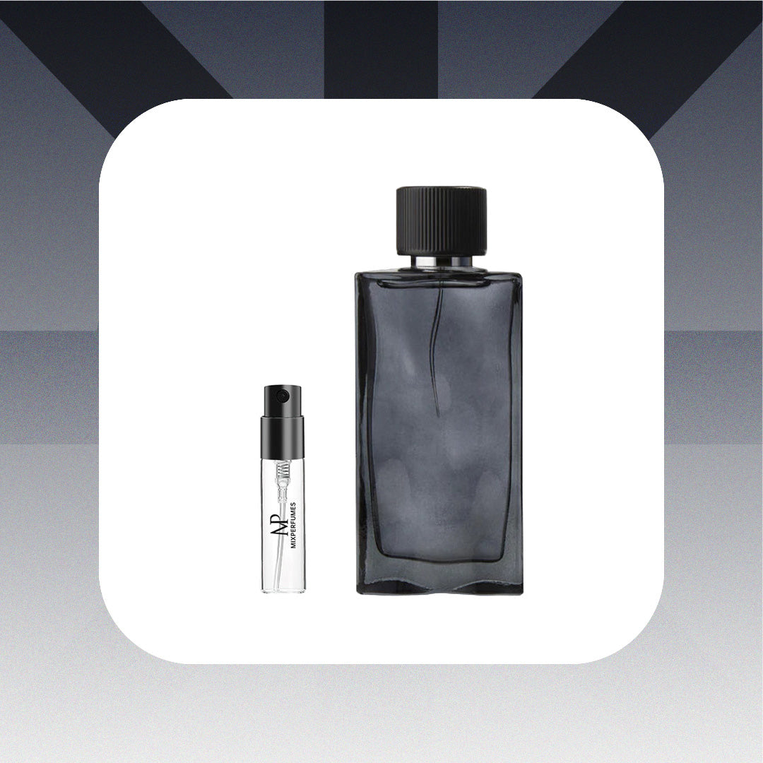 Two black perfume bottles on a gradient background