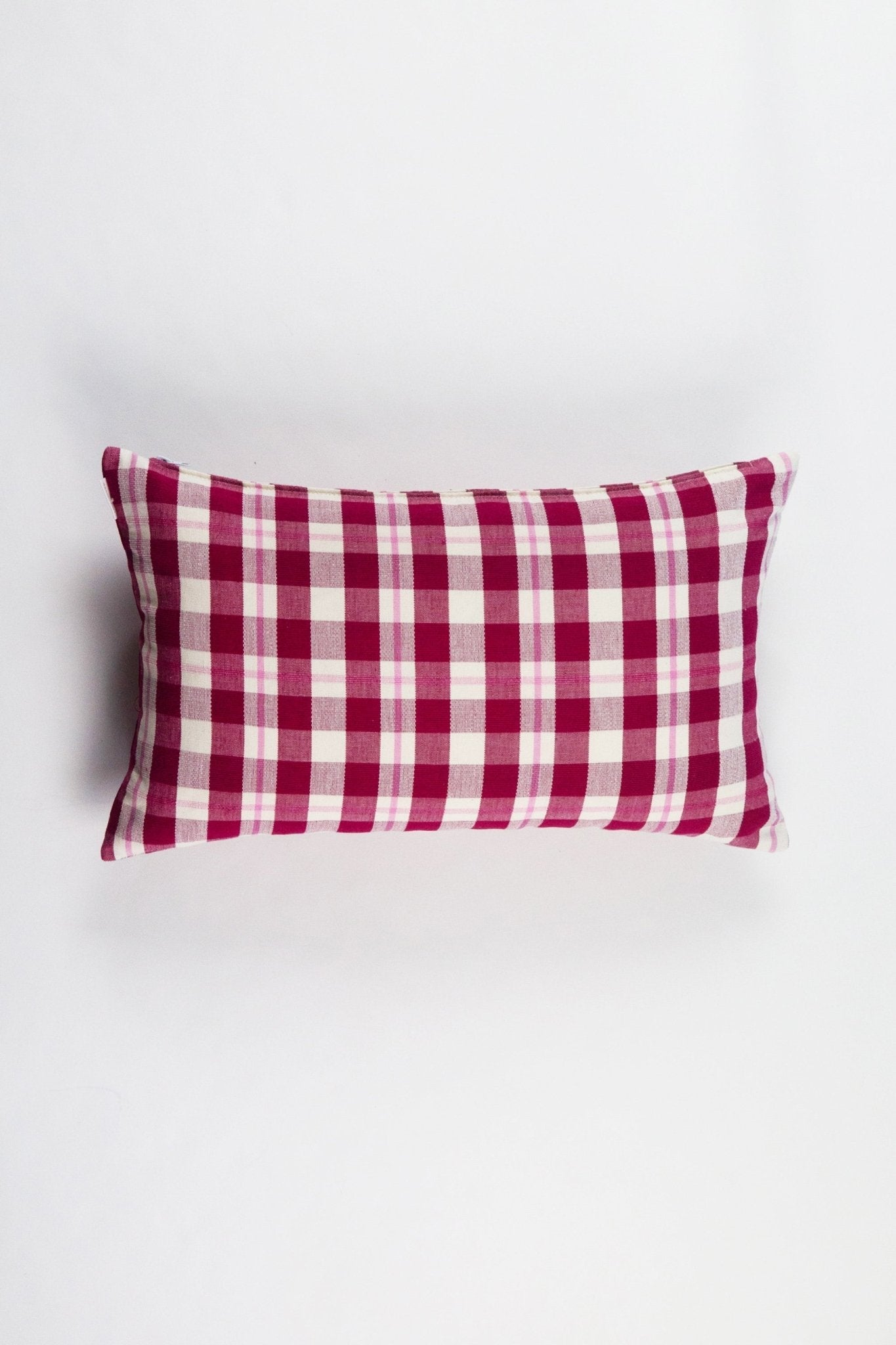 Abigail Cranberry Plaid Pillows