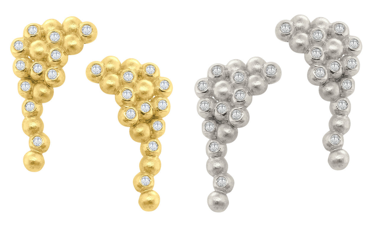Abundance Rainforest Earrings-18K Gold with Diamonds-2