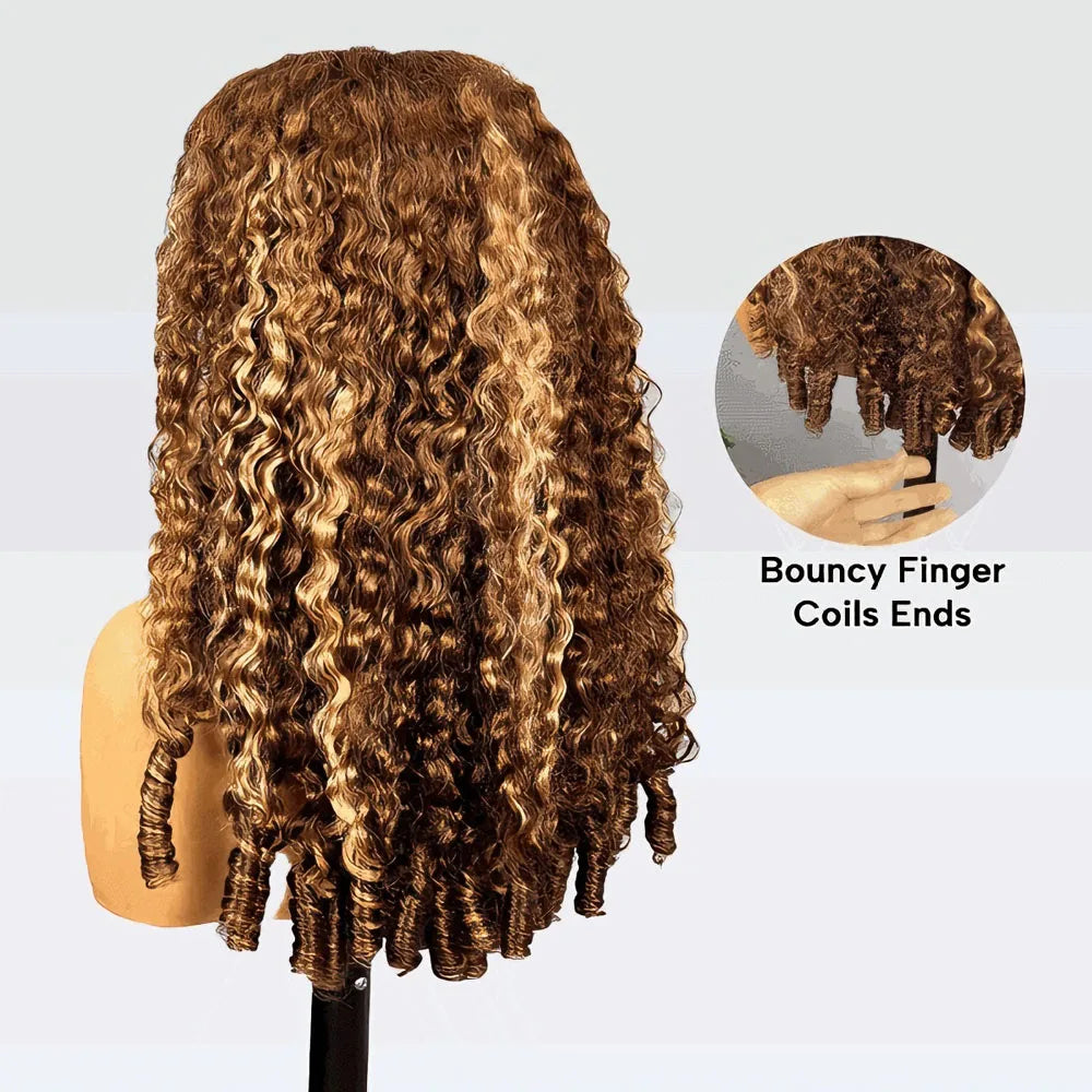 Highlight Ombre Burmese Curly Human Hair Wigs 13x6 13x4 360 HD Full Lace Frontal Wig Vietnamese Lace Front Raw Human Hair Wigs
