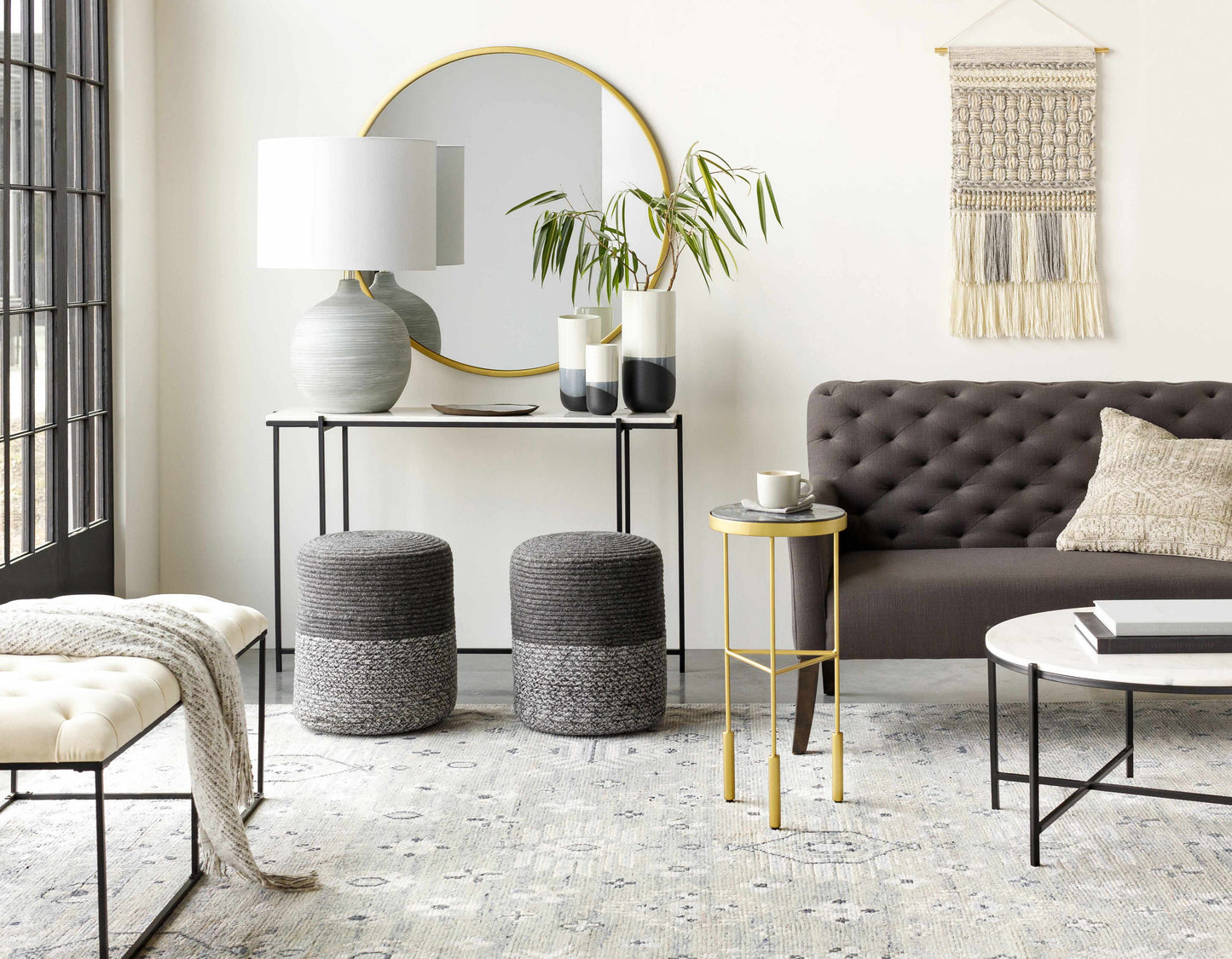 Magarao Round Marble Coffee Table-2