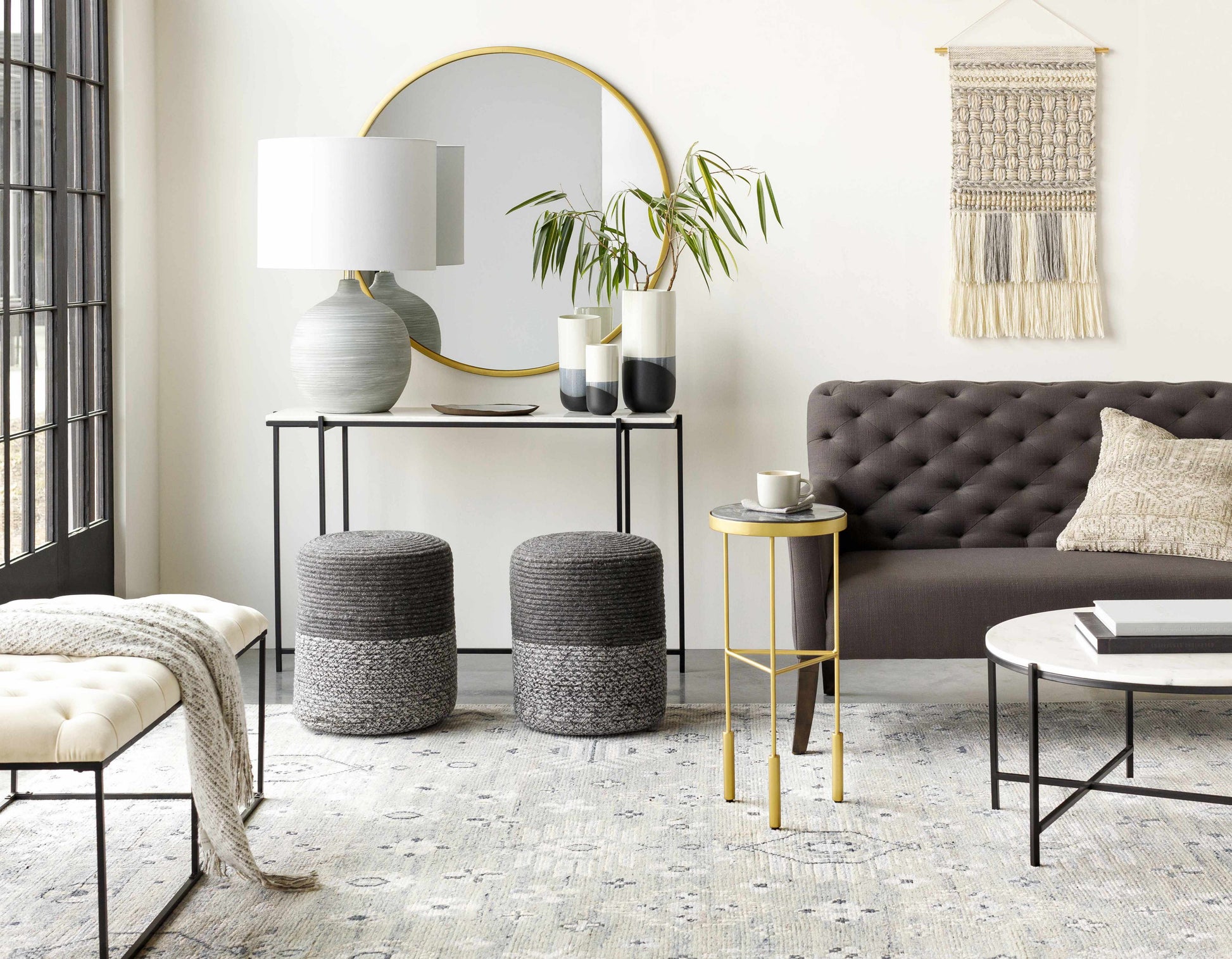 Magarao Round Marble Coffee Table-2