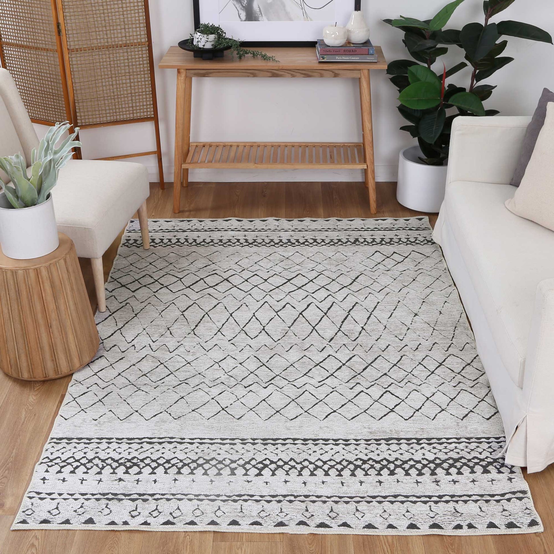 Alma Scandi Moroccan in Silver Rug-4