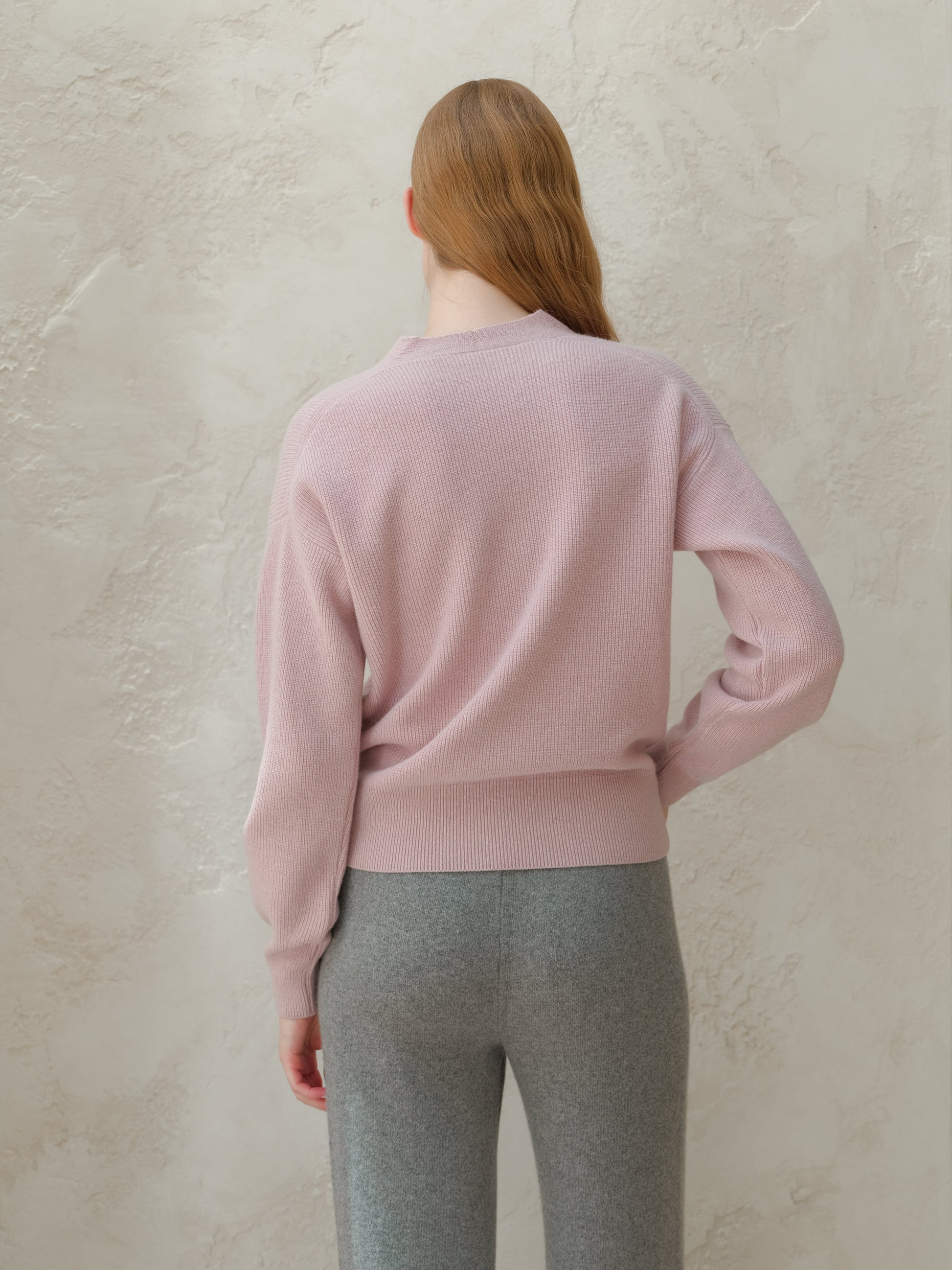 Cashmere Mix Ribbed Cardigan-3