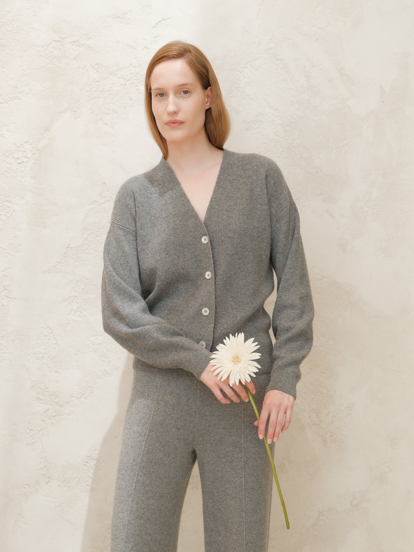 Cashmere Mix Ribbed Cardigan-0