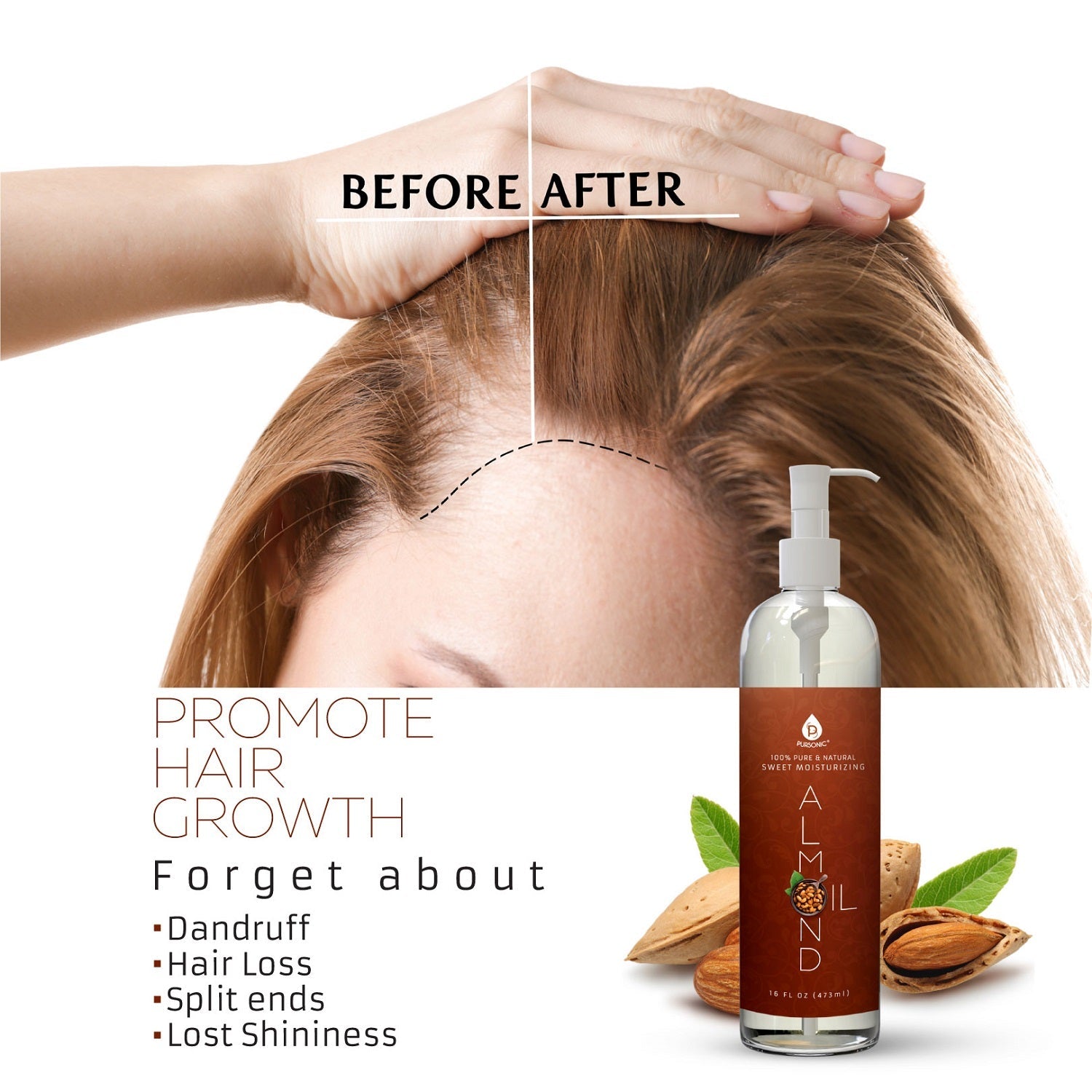 Cold-Pressed 100% Pure Castor Oil & 100% Natural Sweet Almond Oil-2
