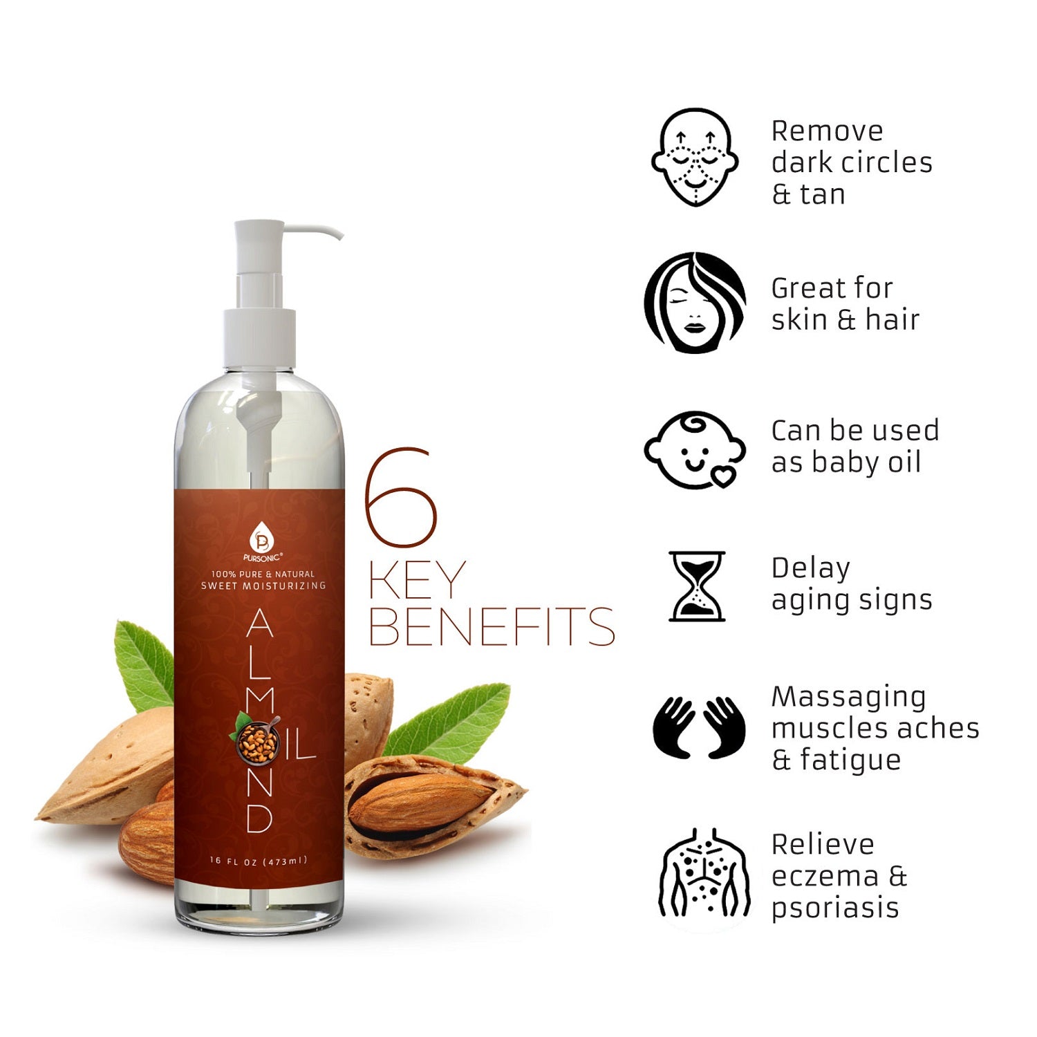 Cold-Pressed 100% Pure Castor Oil & 100% Natural Sweet Almond Oil-1