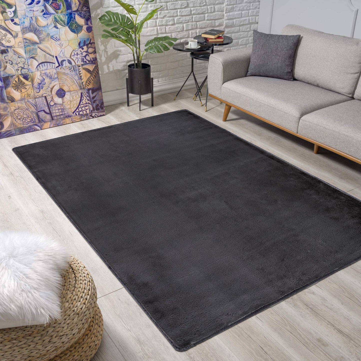 Anthracite Plush Area Rug-1