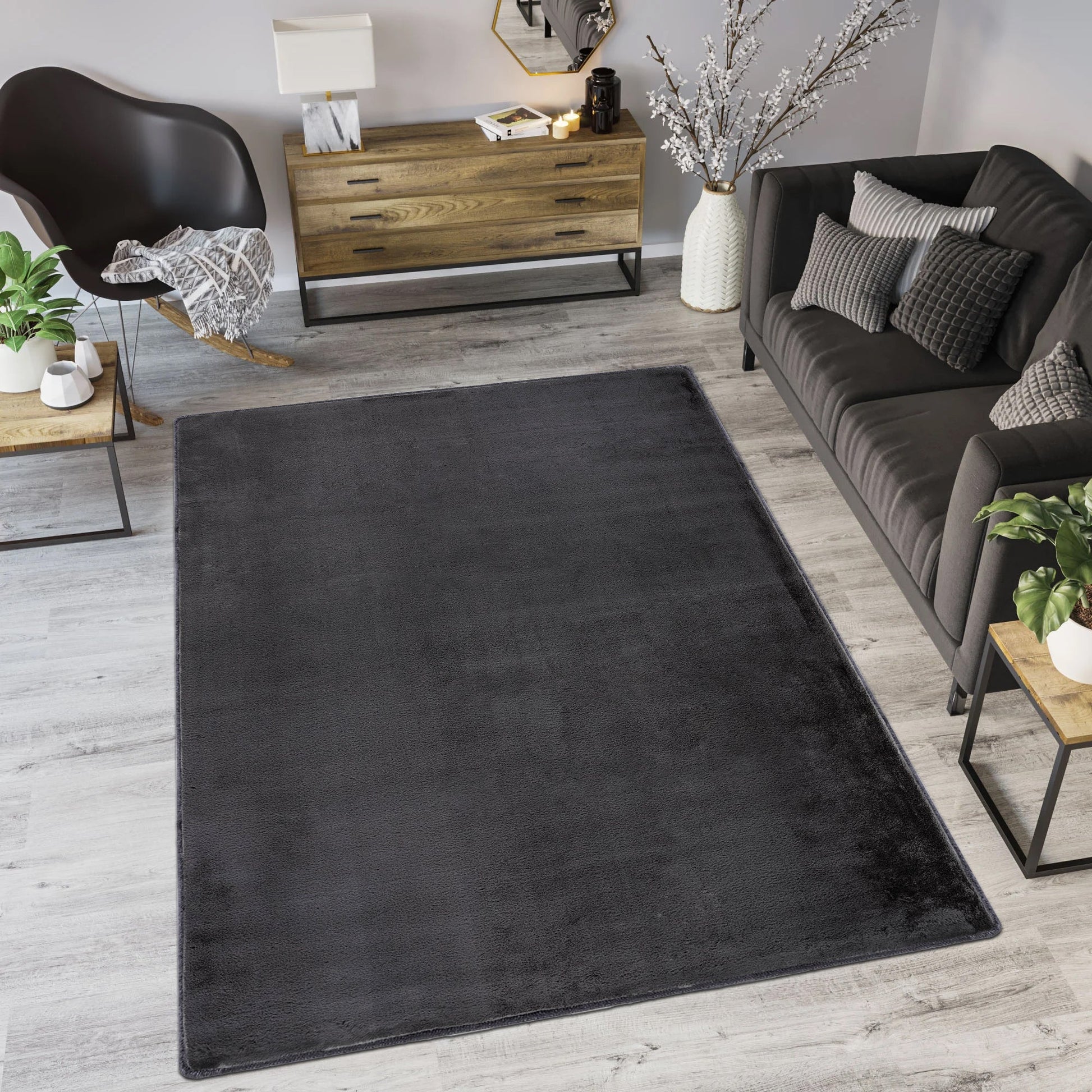 Anthracite Plush Area Rug-2