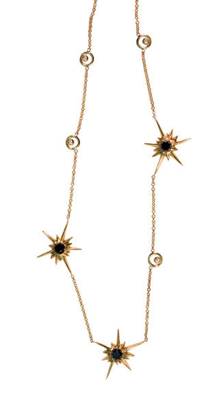 Star Earrings-Solid Stars-18K with diamonds-4