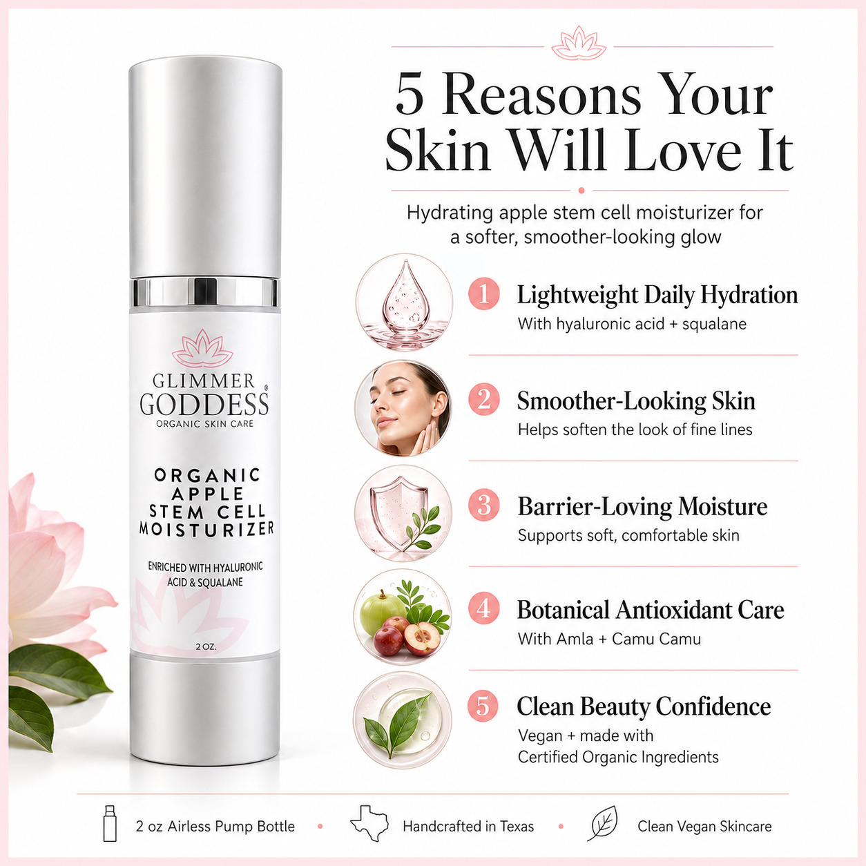 Organic Apple Stem Cell Moisturizer – Anti-Aging Treatment